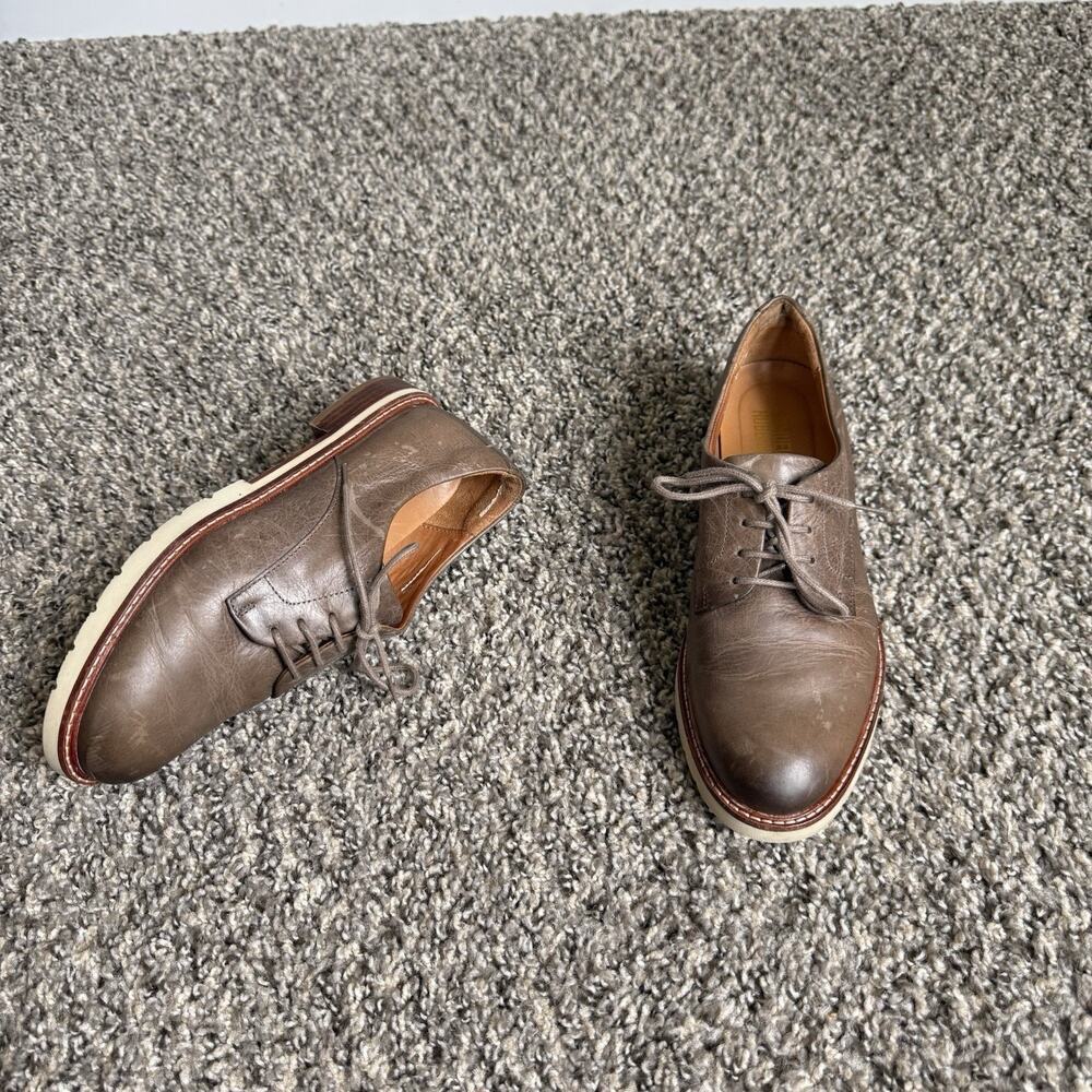 Samuel Hubbard Women's US 6 All Aboard Oxford Taupe Brown Leather Shoe Preppy